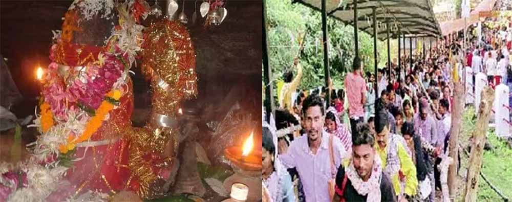 लिंगेश्वरी मंदिर में लगा भक्तों का मेला, माता के जयकारों से गूंजा वातावरण