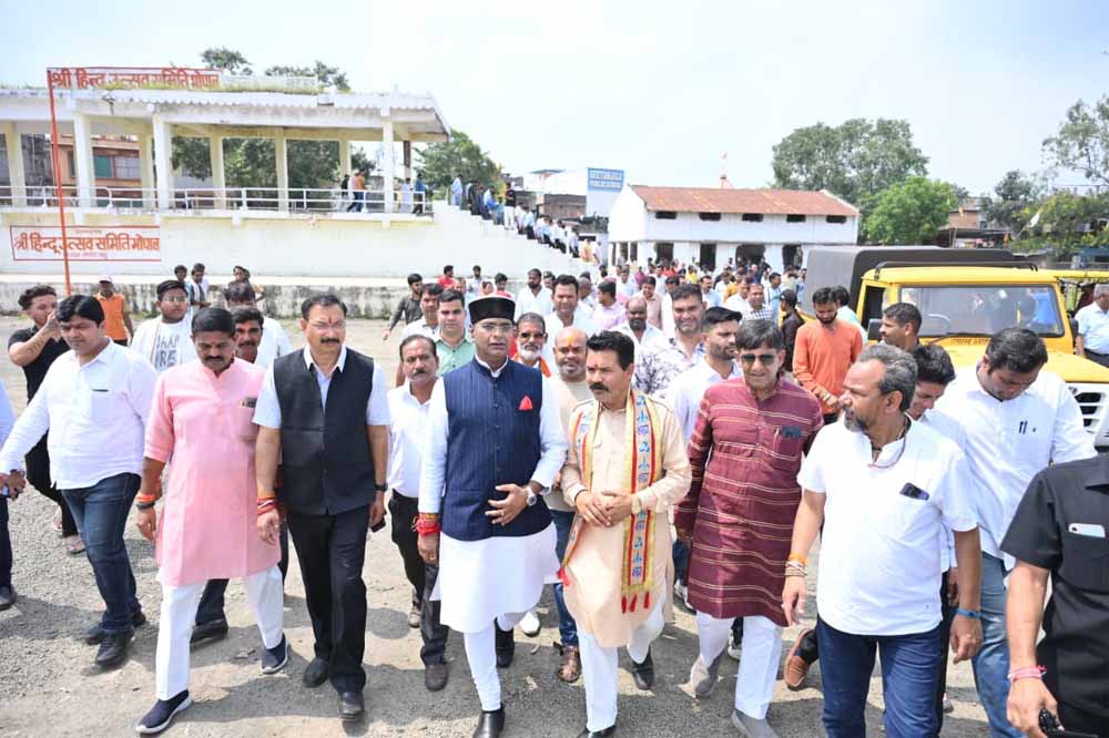 मंत्री सारंग ने किया छोला दशहरा मैदान का निरीक्षण