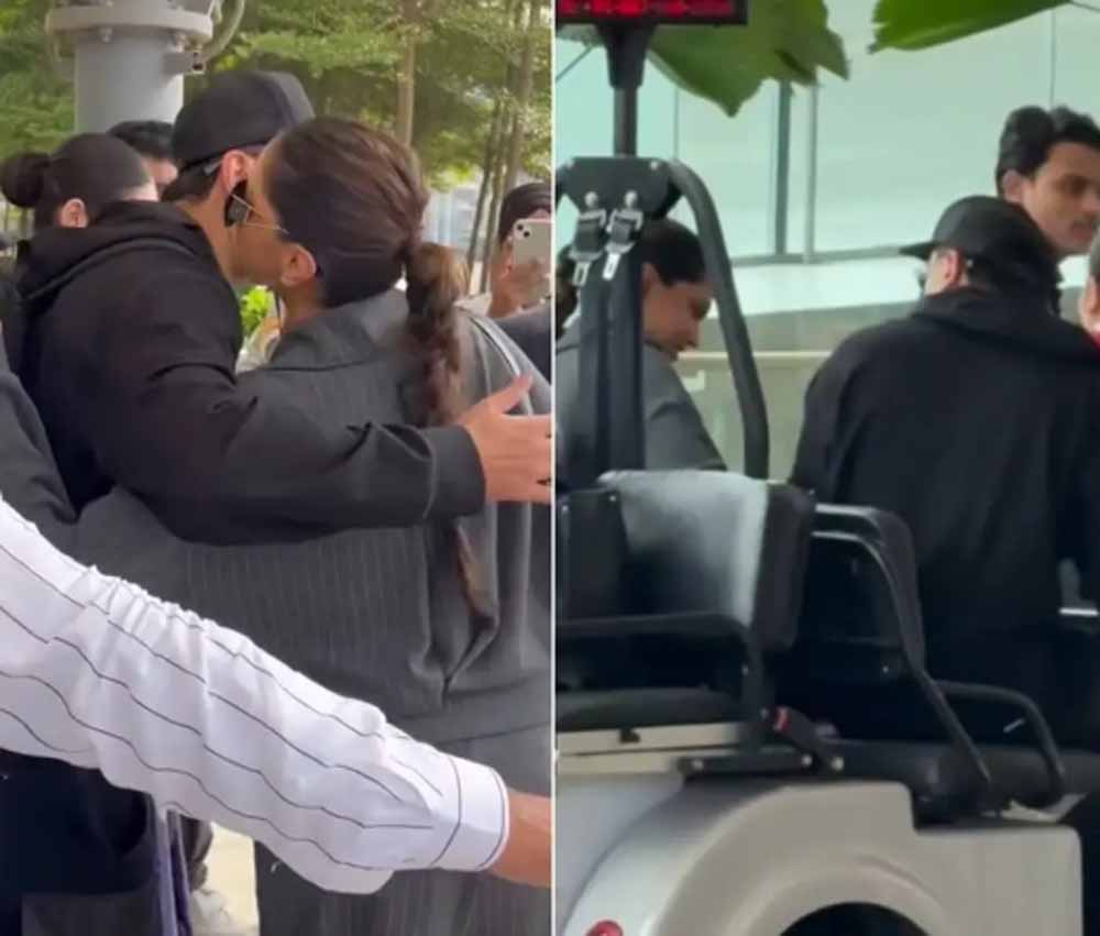 रणबीर कपूर और दीपिका पादुकोण का एयरपोर्ट पर दिलचस्प मिलन, गले लगते हुए देखे गए