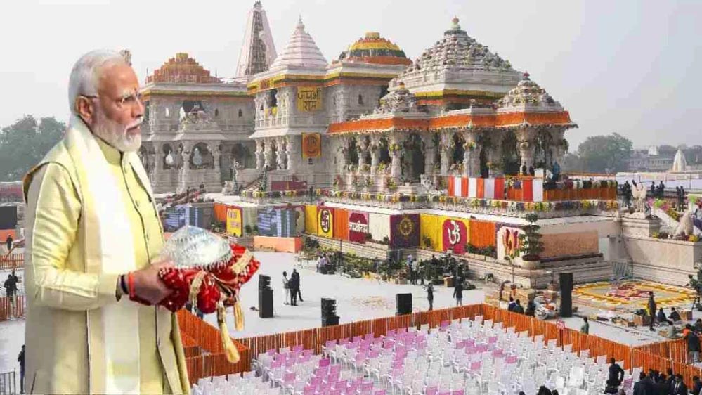 प्राण प्रतिष्ठा के बाद अब ध्वजारोहण: राम मंदिर में PM मोदी करेंगे 22 फीट का धर्म ध्वज फहराना