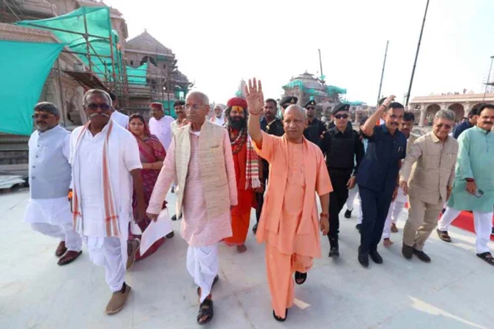 मुख्यमंत्री ने लिया राम मंदिर निर्माण की प्रगति का जायजा, ट्रस्ट पदाधिकारियों से की चर्चा