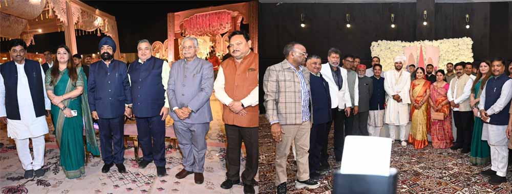 क्रेडा के अध्यक्ष श्री भूपेंद्र सवन्नी जी की सुपुत्री एवं भाजपा नेता शिवरतन शर्मा जी के सुपुत्र के विवाह समारोह में शामिल हुए पर्यटन मंत्री राजेश अग्रवाल