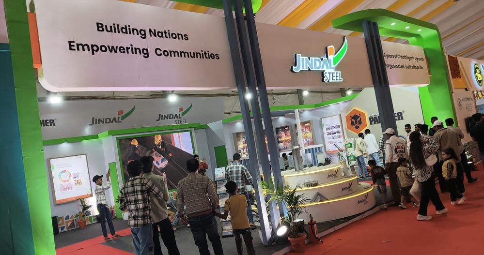 छत्तीसगढ़ राज्य उत्सव में जिंदल स्टील का शानदार स्टाल आकर्षण का केंद्र