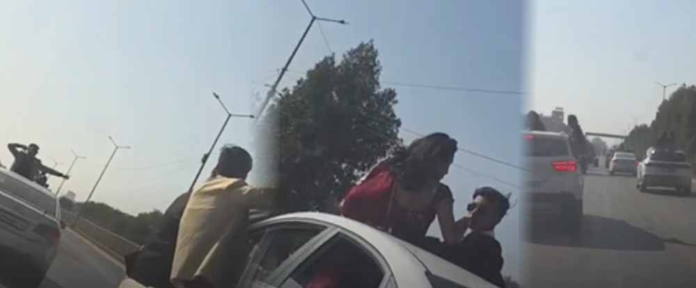 चलती कार में स्टंटबाजी का वीडियो बना रहे थे Reel, पुलिस की कार्रवाई में 5 कार जब्त, चालक अरेस्ट