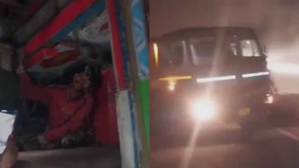 हाईवे पर मौत से जंग: रीवा-प्रयागराज मार्ग पर ट्रक और ट्रेलर की टक्कर, केबिन में 5 घंटे फंसा रहा ड्राइवर