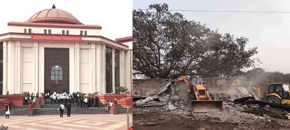 हाईकोर्ट की चेतावनी के बाद प्रशासन ने अवैध ढाबे पर चलाया बुलडोजर