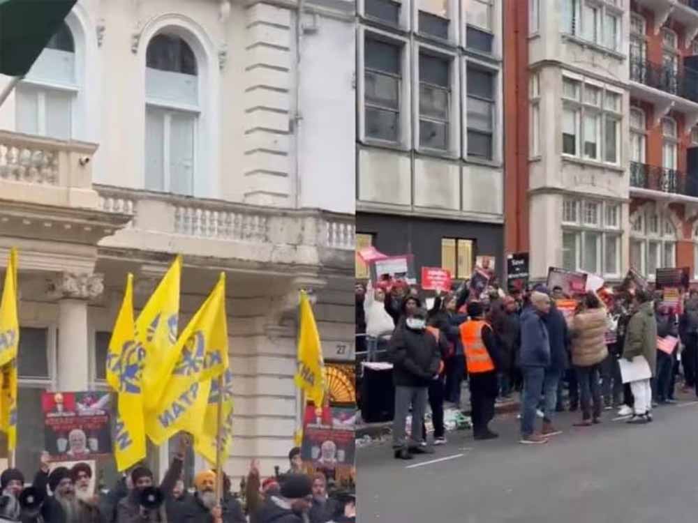 लंदन की सड़कों पर टकराव: हिंदू प्रदर्शन के दौरान खालिस्तानियों ने बांग्लादेश का खुलकर किया समर्थन