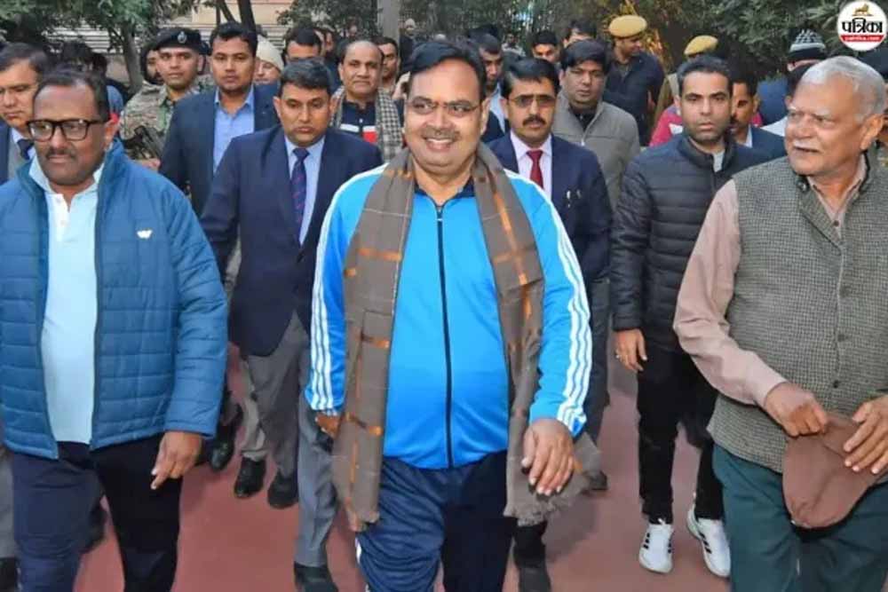 जवाहर सर्किल पर दिखे CM भजनलाल शर्मा, बिना सिक्योरिटी के की सुबह की सैर