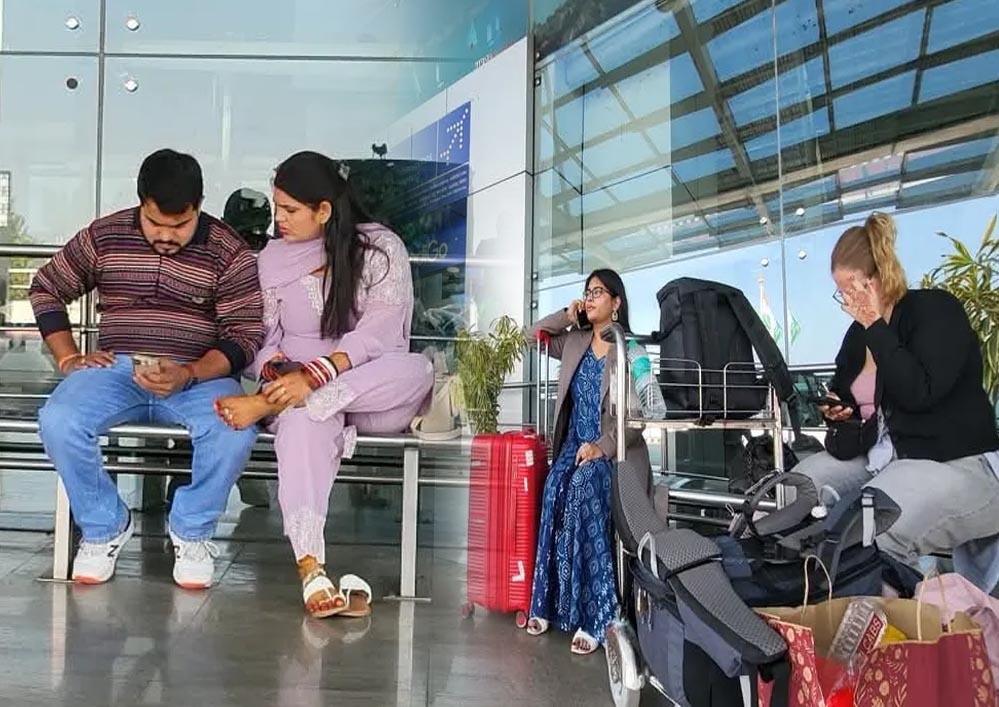 इंडिगो की फ्लाइट कैंसिल, MP में फंसे यात्री: शादी के लिए ट्रेन पकड़ी, री-शेड्यूलिंग के कोई आसार नहीं अगले 3 दिन