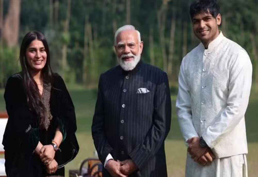 प्रधानमंत्री मोदी से मिले नीरज चोपड़ा, खेल और आने वाले लक्ष्यों को लेकर साझा किया विजन