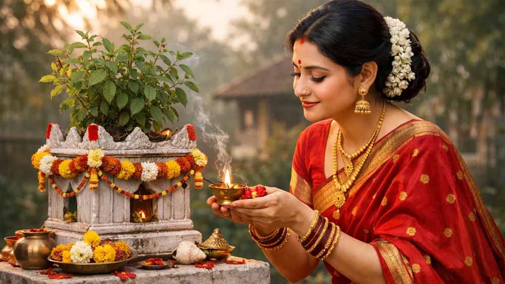 बसंत पंचमी विशेष: शाम को तुलसी पूजन के लिए कितने बजे जलाएं दीपक?