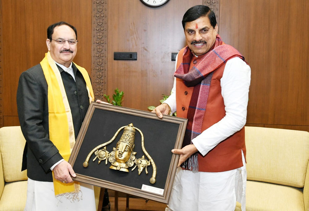 CM यादव ने केंद्रीय स्वास्थ्य मंत्री नड्डा से की मुलाकात, मध्यप्रदेश आने का किया निमंत्रण