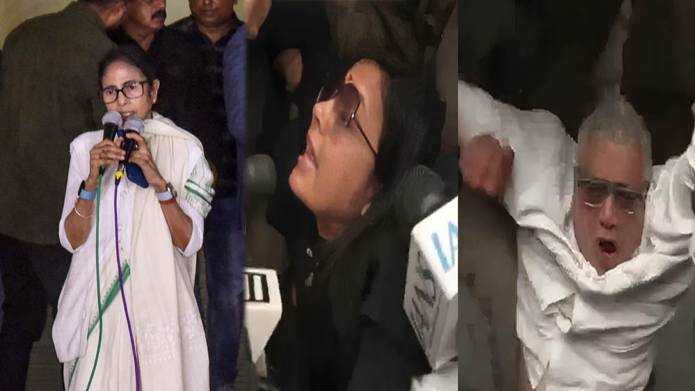 दिल्ली में TMC सांसदों का हंगामा: गृह मंत्रालय के बाहर 8 सांसदों का धरना, ममता ने कराई FIR