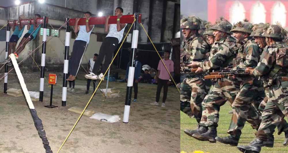 देश सेवा का जज्बा लिए सेना भर्ती में युवाओं ने दिखाया दम