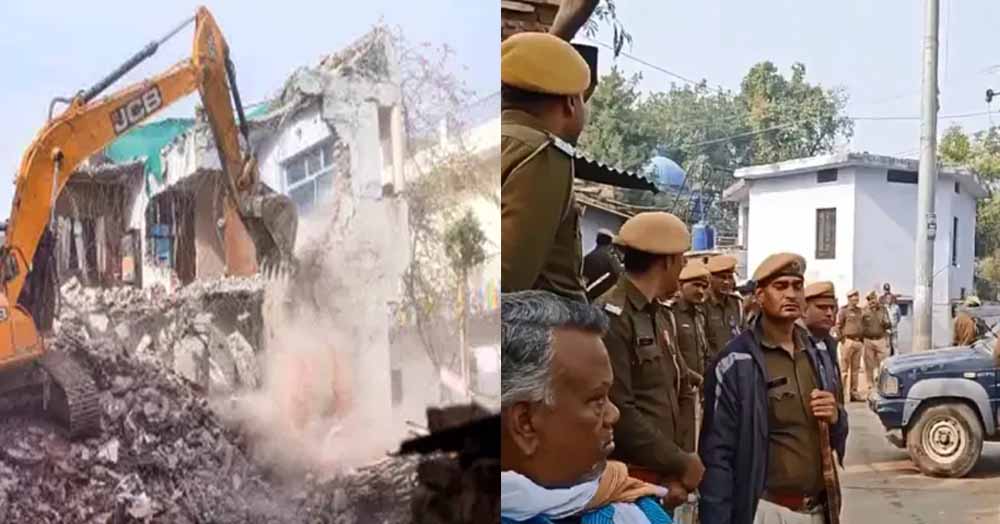 राजस्थान के करौली में कुख्यात सटोरिए रशीद के घर पर चला बुलडोजर