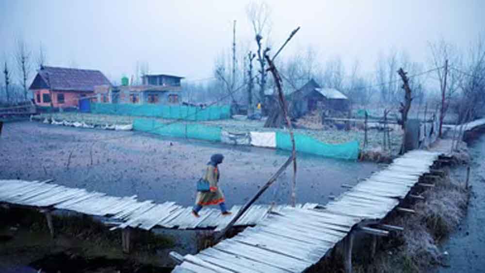 चिल्लई कलां की शुरुआत से ठिठुरा कश्मीर, माइनस में तापमान, बर्फ की चादर बनी डल लेक