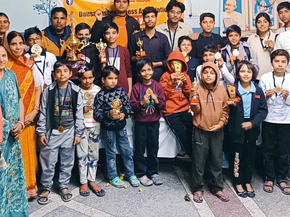 गोल्ड कप ओपन चेस टूर्नामेंट: दौसा में रुद्रांश पंचोली की शानदार जीत